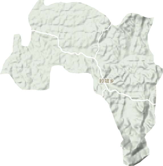 岭坡乡地形地图