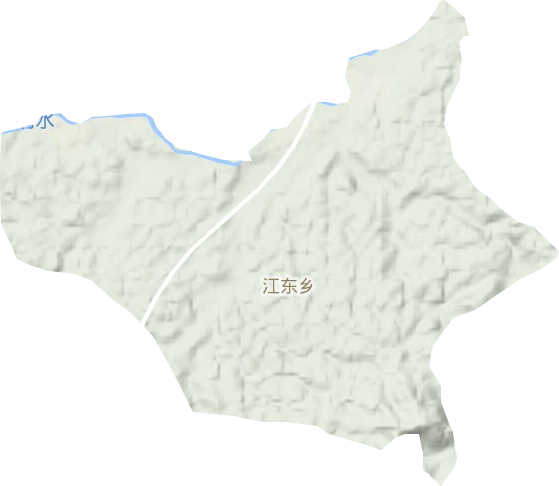江东乡地形地图
