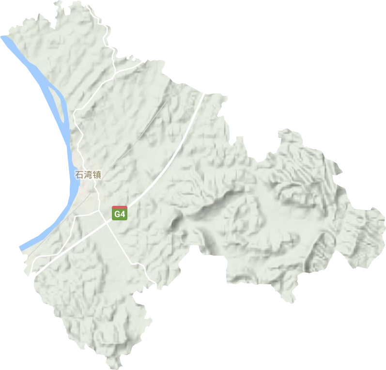 石湾镇地形地图