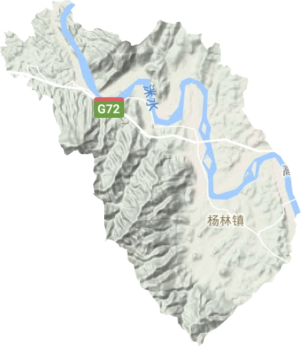 杨林镇地形地图