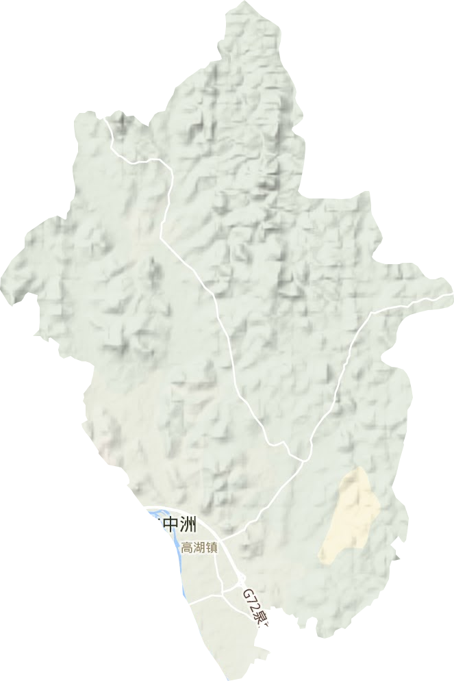 高湖镇地形地图