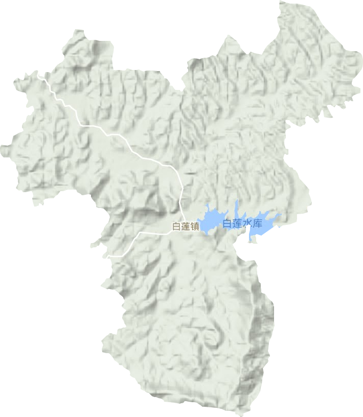 白莲镇地形地图