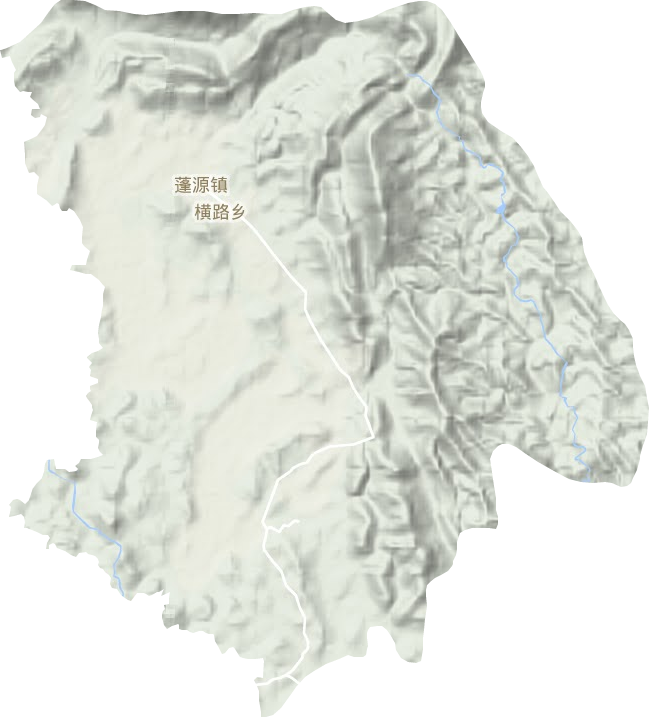 蓬源镇地形地图