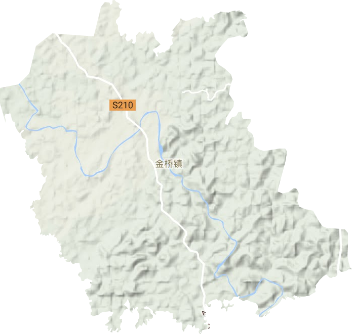 金桥镇地形地图