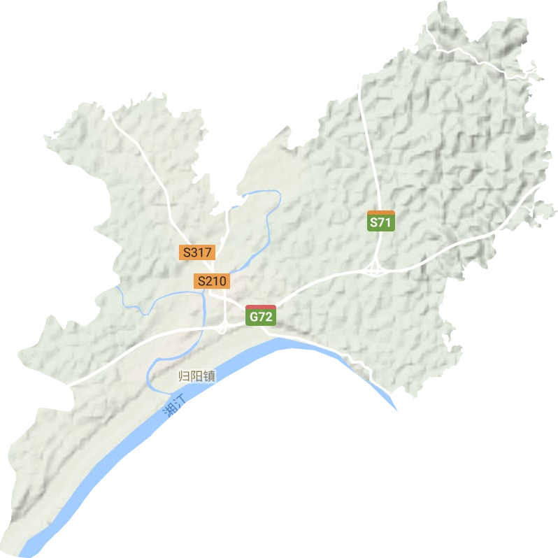 归阳镇地形地图