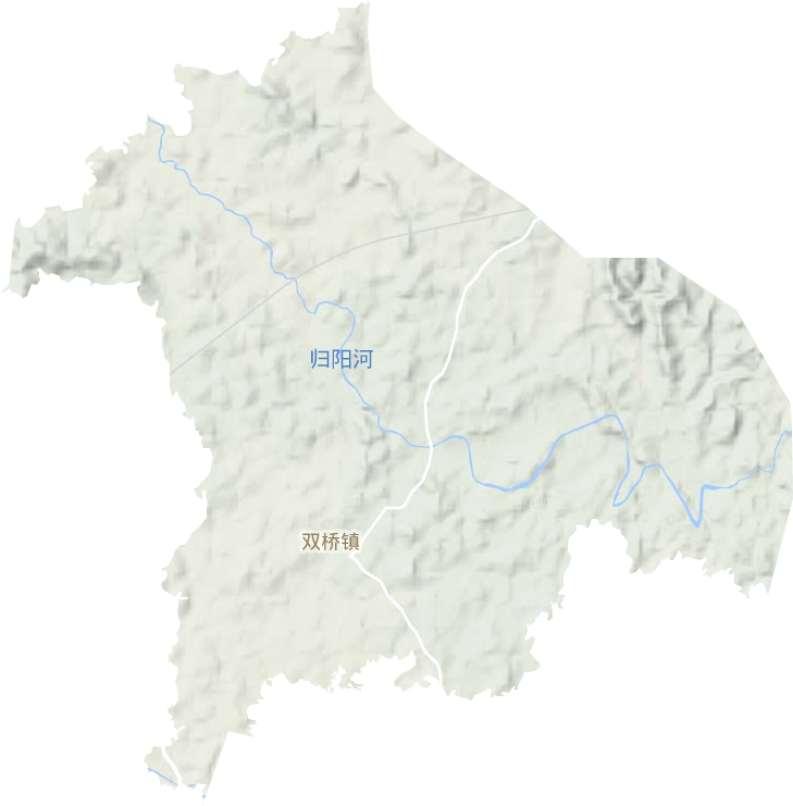 双桥镇地形地图