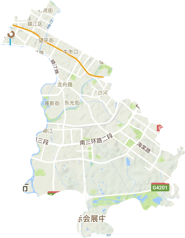 锦江区地形地图
