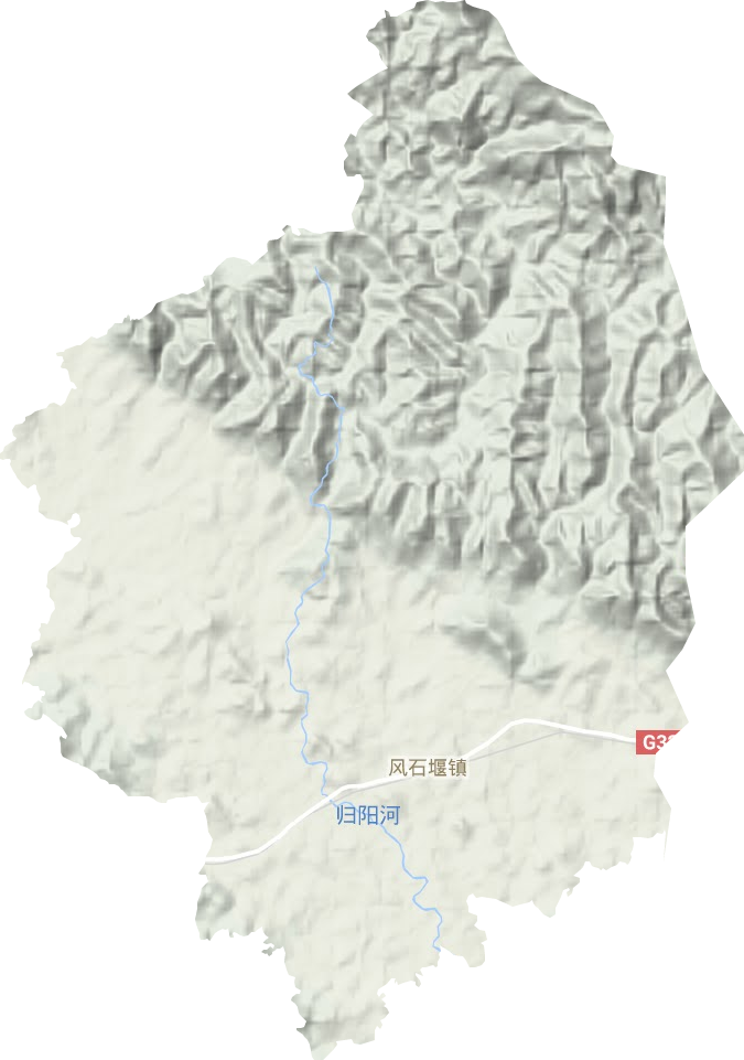 风石堰镇地形地图