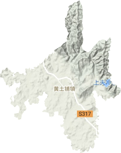 黄土铺镇地形地图