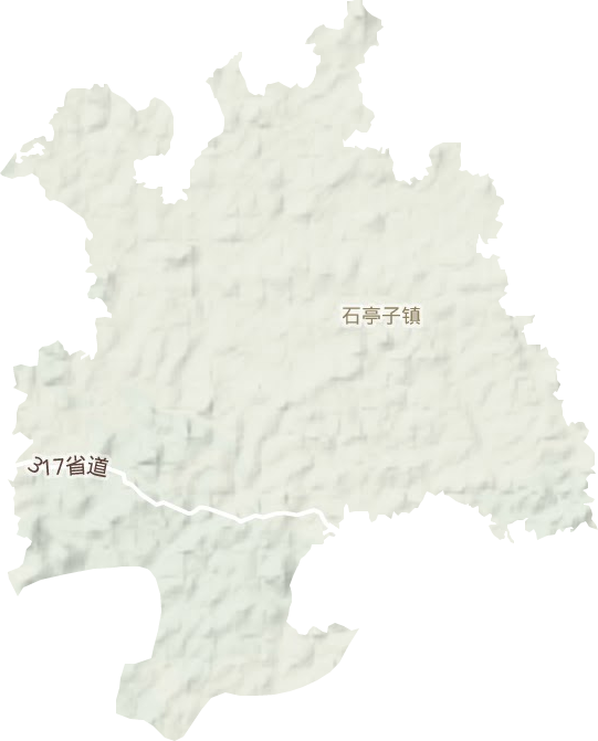 石亭子镇地形地图