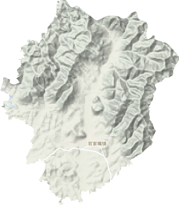 官家嘴镇地形地图