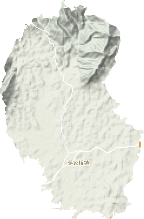 蒋家桥镇地形地图