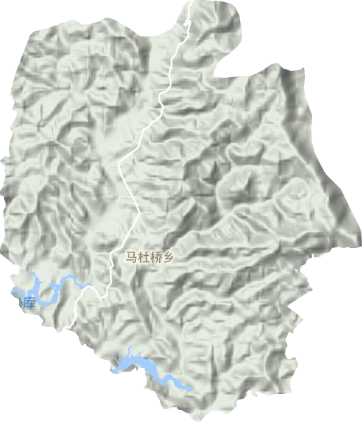 马杜桥乡地形地图