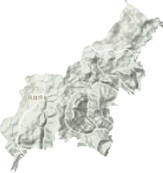 凤歧坪乡地形地图