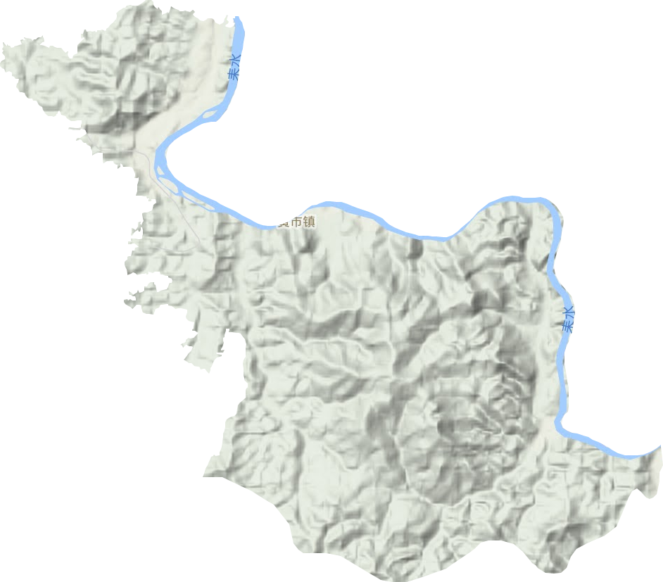 黄市镇地形地图