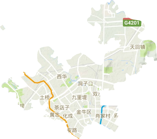 金牛区地形地图