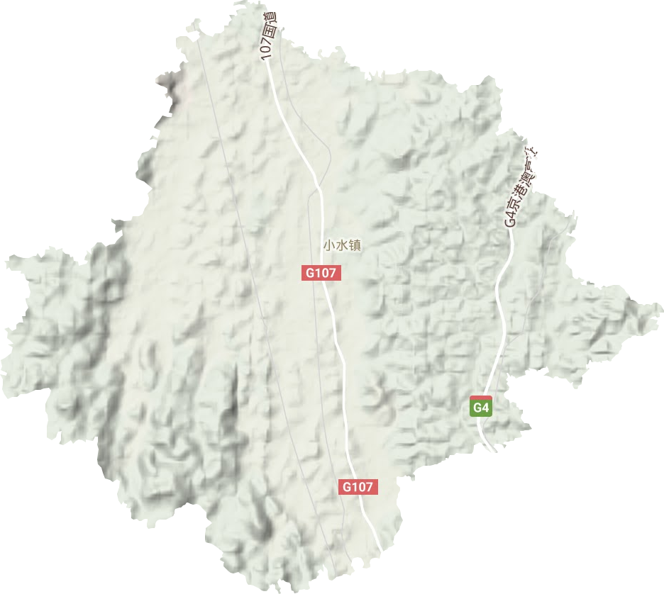 小水镇地形地图