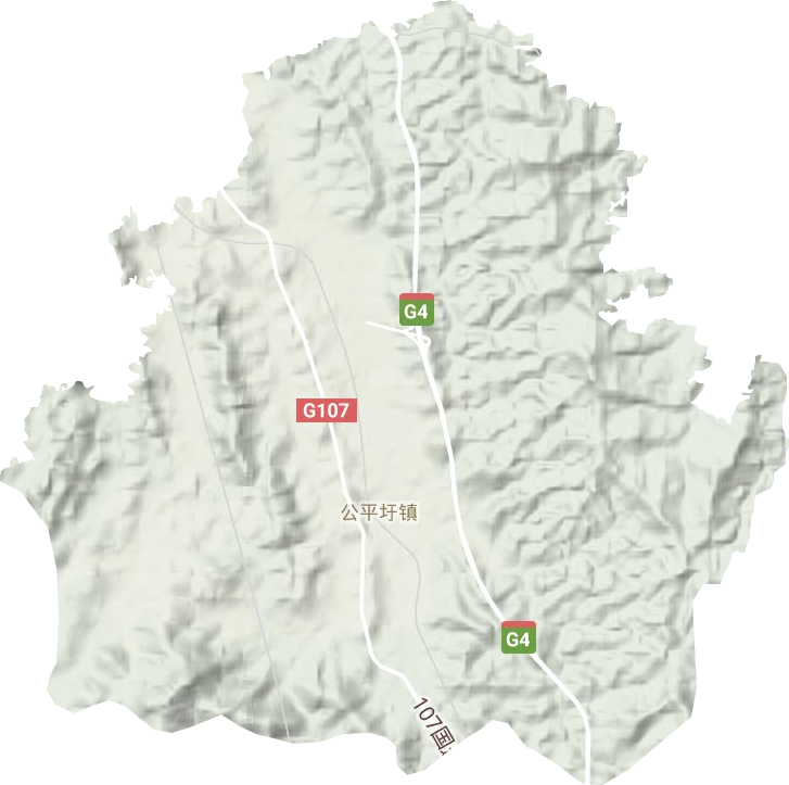 公平圩镇地形地图