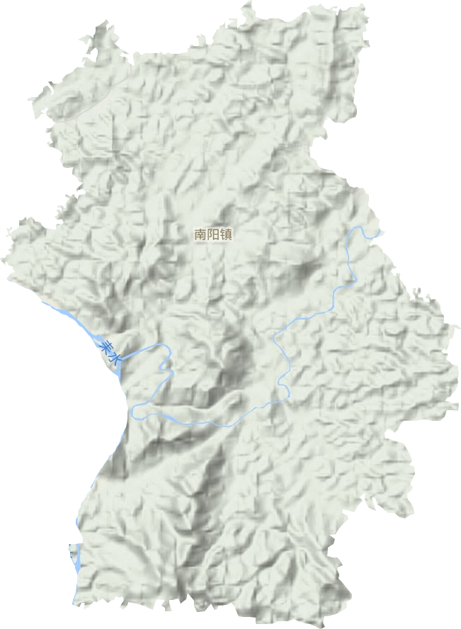 南阳镇地形地图