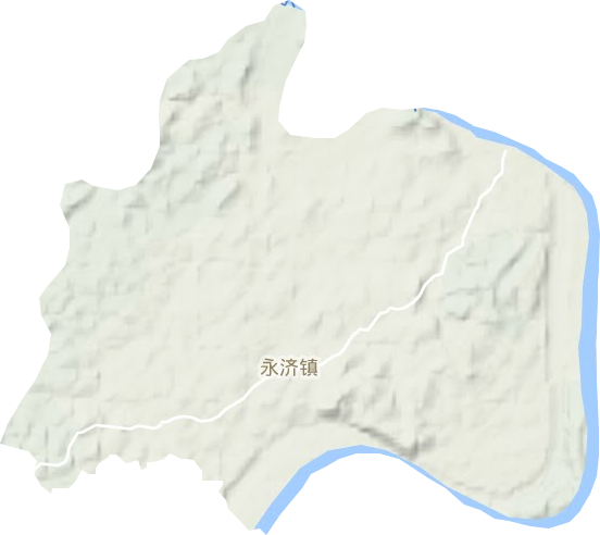 永济镇地形地图