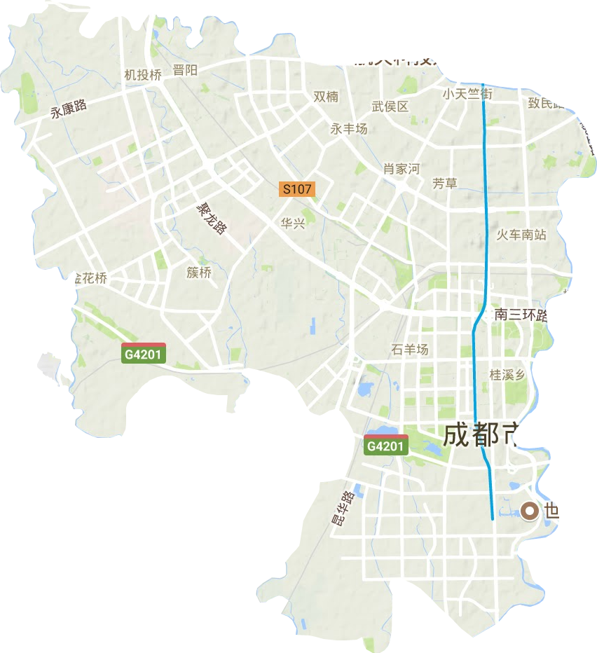 武侯区地形地图