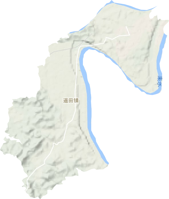 遥田镇地形地图