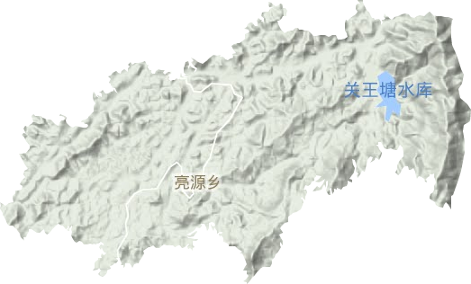 亮源乡地形地图