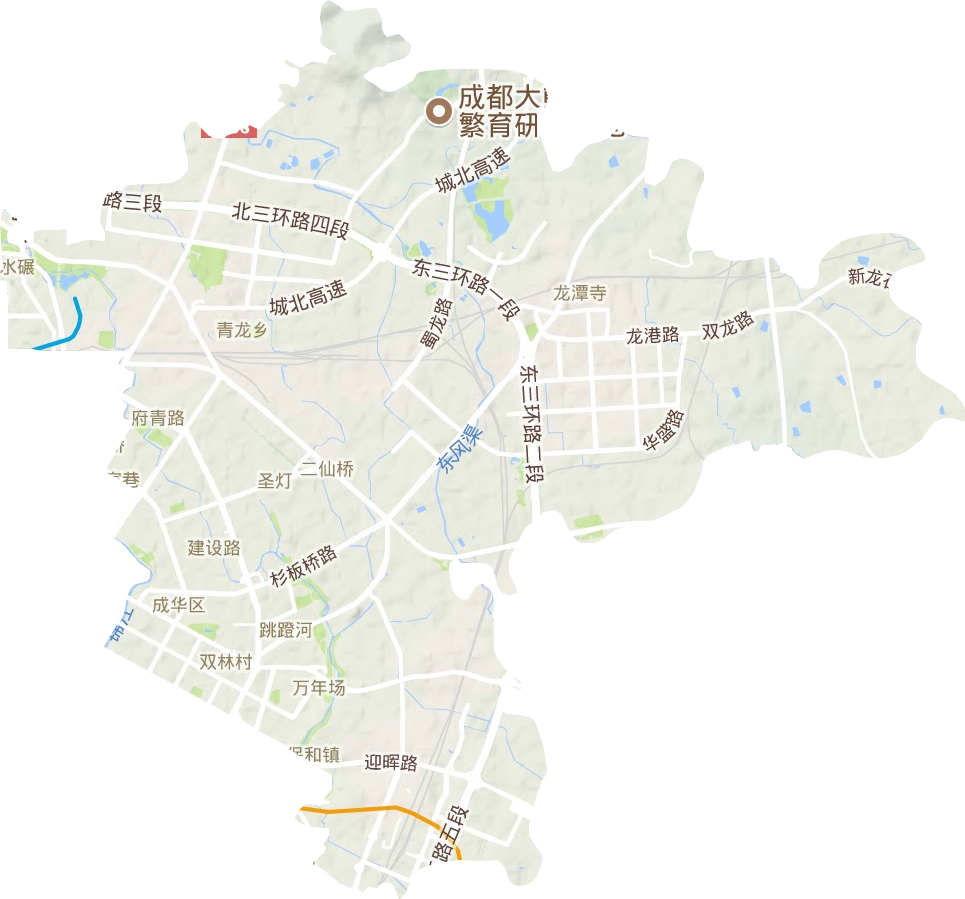 成华区地形地图