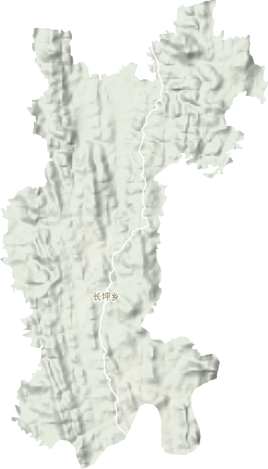 长坪乡地形地图