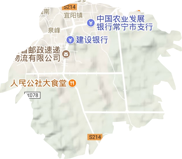 泉峰街道地形地图