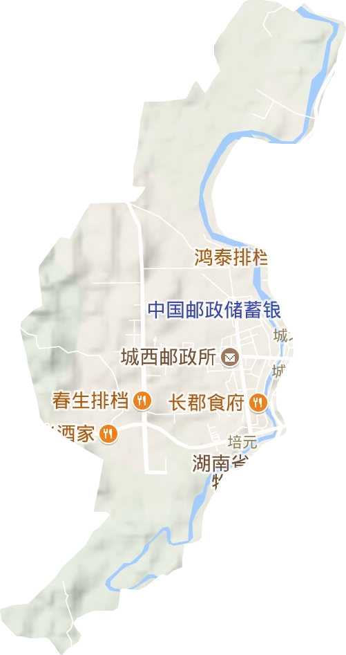 培元街道地形地图