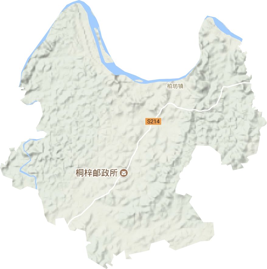 柏坊镇地形地图