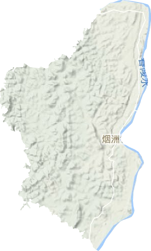 烟洲镇地形地图