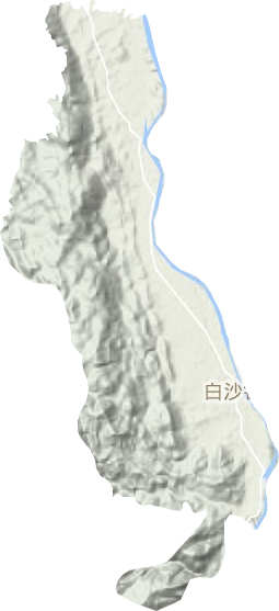 白沙镇地形地图
