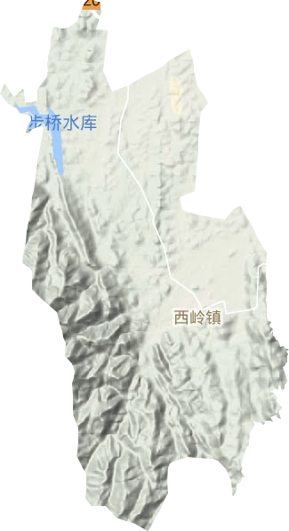 西岭镇地形地图