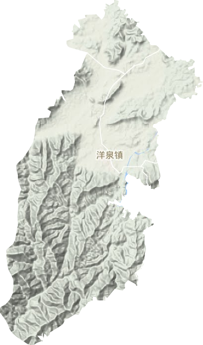 洋泉镇地形地图