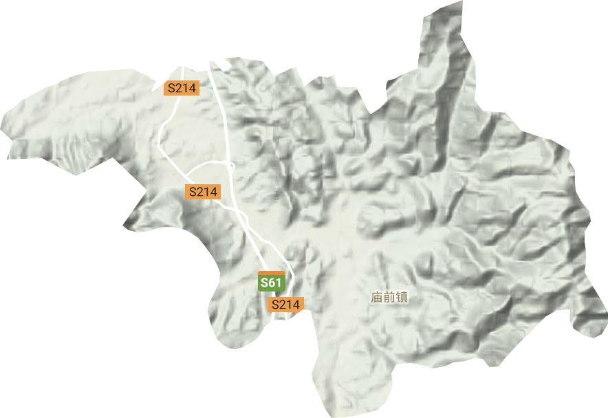 庙前镇地形地图