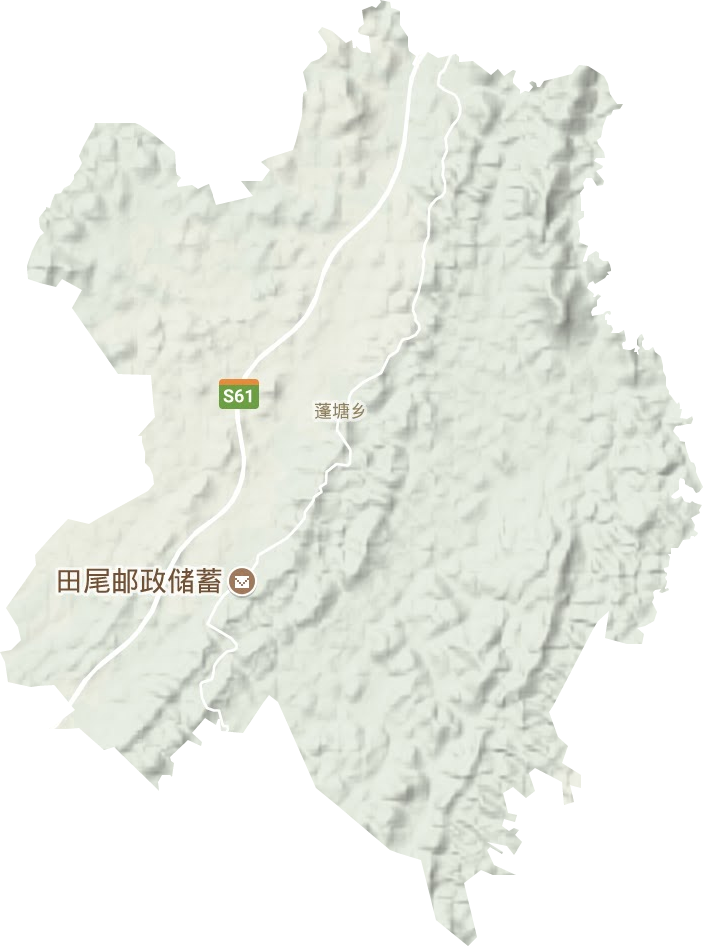 蓬塘乡地形地图