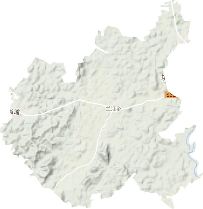 兰江乡地形地图