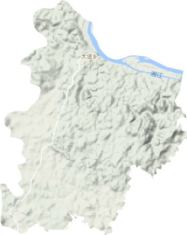 大堡乡地形地图