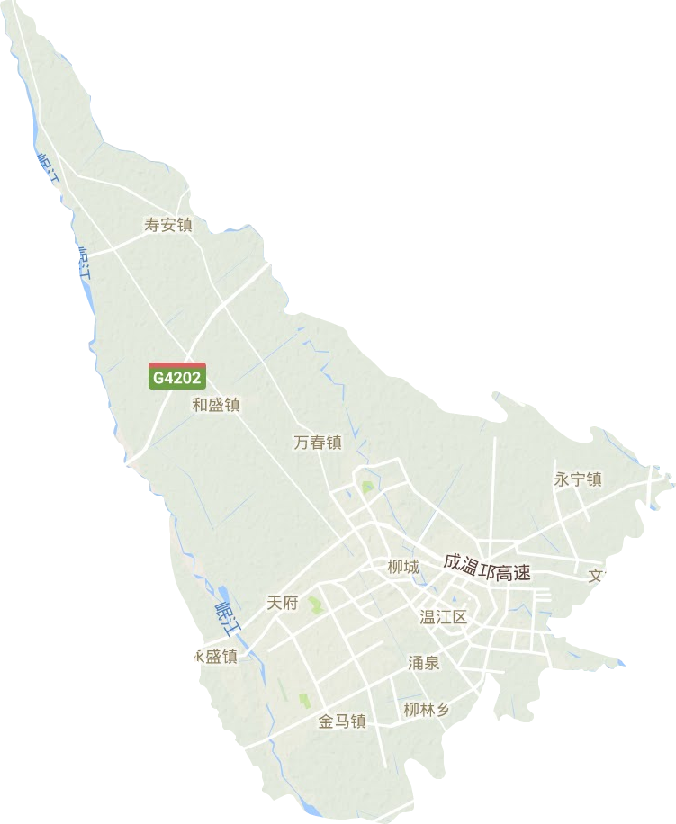 温江区地形地图