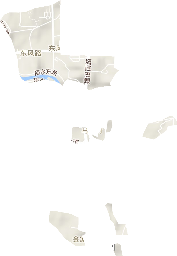 东风路街道地形地图