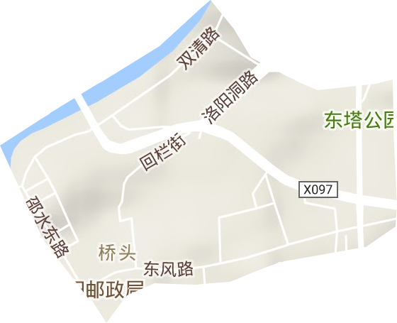 桥头街道地形地图
