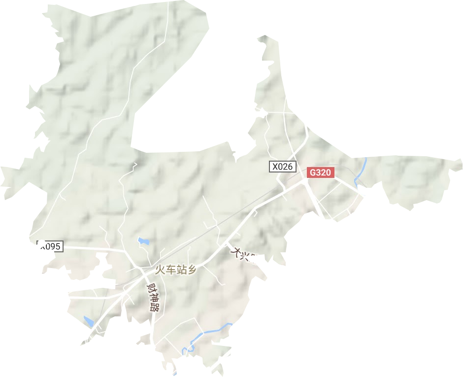 火车站乡地形地图