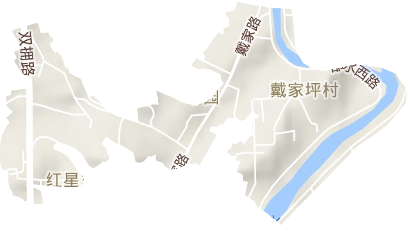 翠园街道地形地图