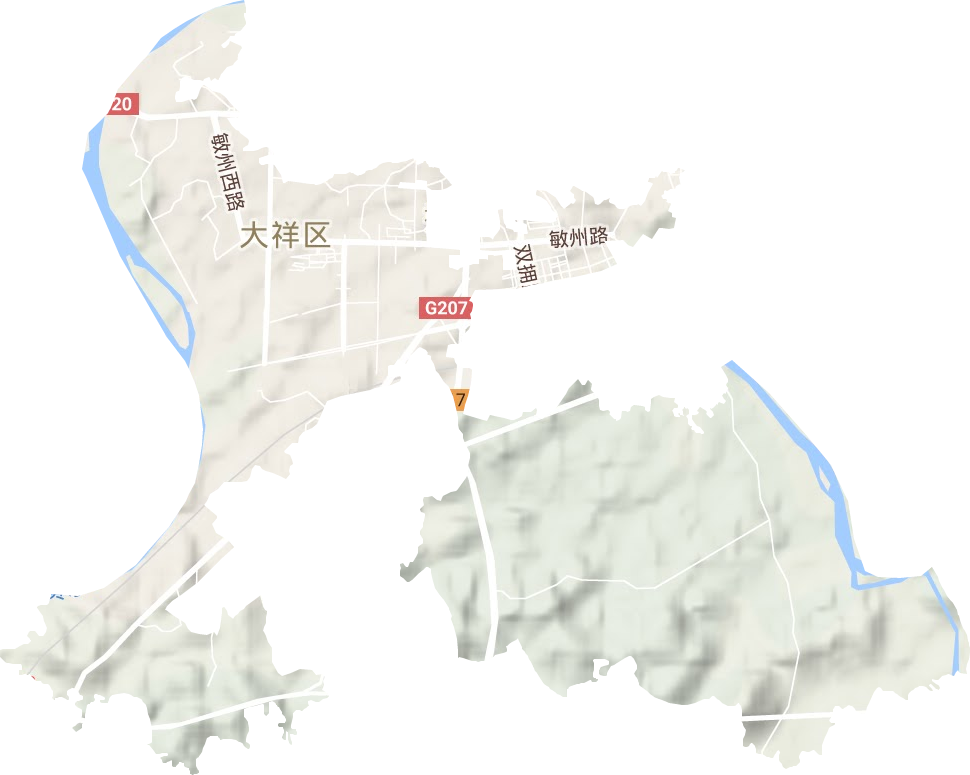 城南街道地形地图