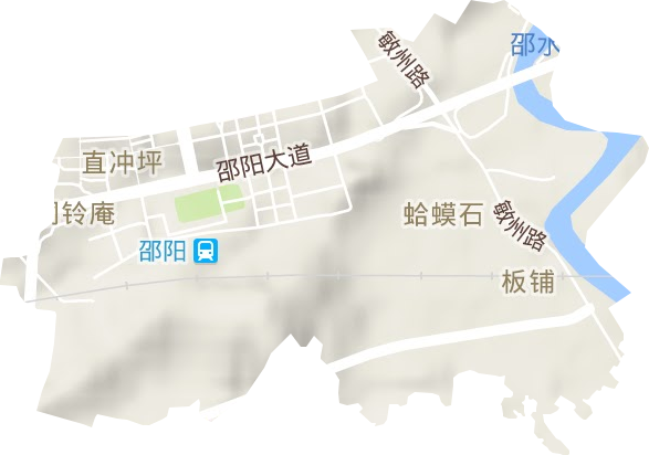 火车南站街道地形地图
