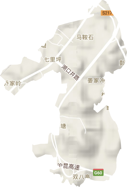 学院路街道地形地图