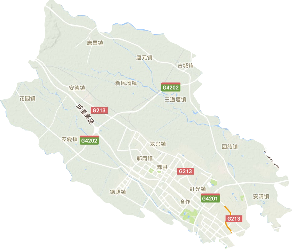 郫都区地形地图