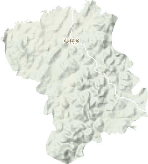 蔡锷乡地形地图